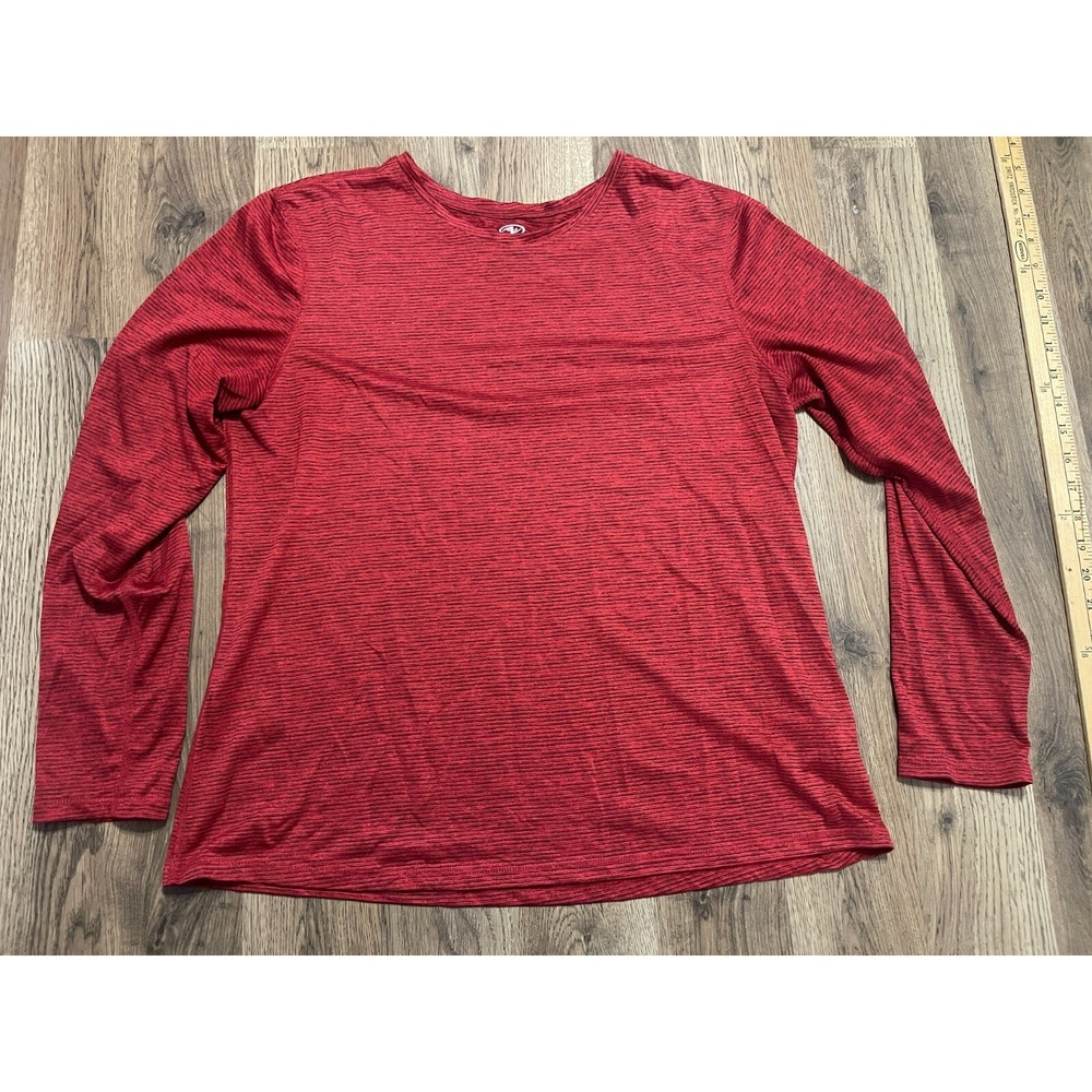 Energy Zone Shirt, Women's Size Large, Red, Long Sleeve, V-neck, Athletic